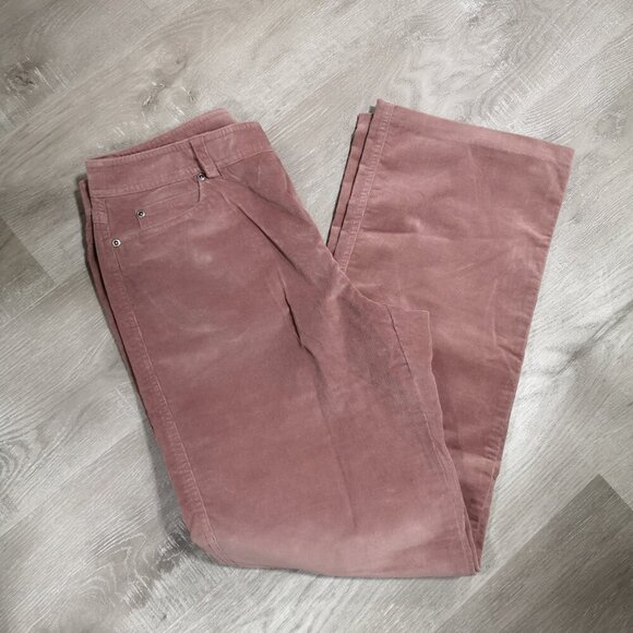 Rafaella Ladies Size 10 Dusty Rose Straight Leg Soft Corduroy Pants - Picture 6 of 8
